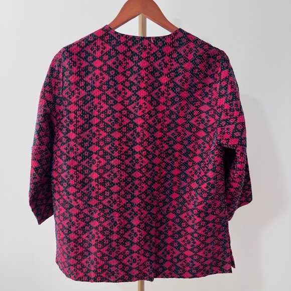 100% Silk Multicolor Blazer / Light Jacket – Size Medium - Picture 2 of 11